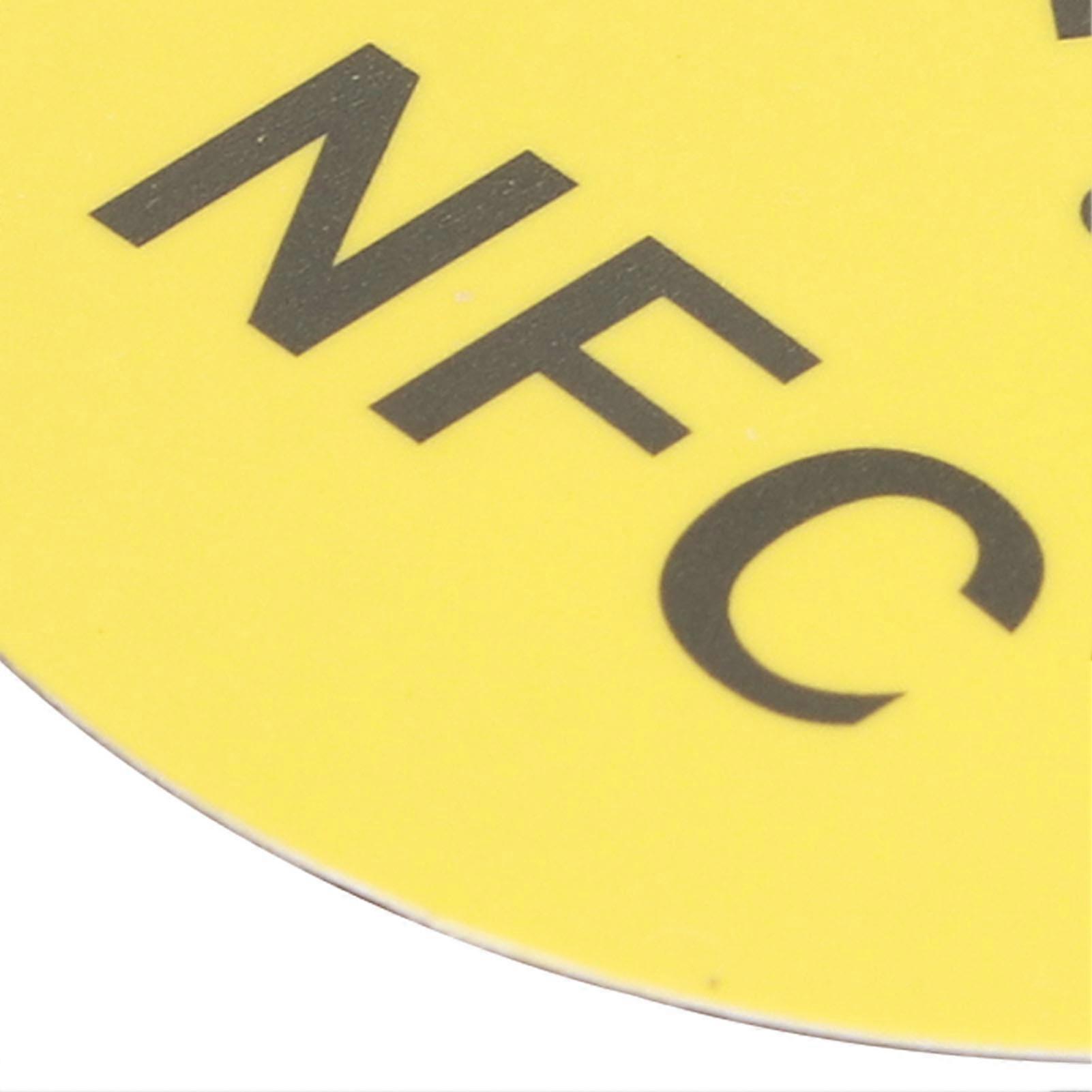 20 Pcs ID5200 NFC Stickers Adhesive Label Round 40mm Anti Interference Label with NFC Print Yellow