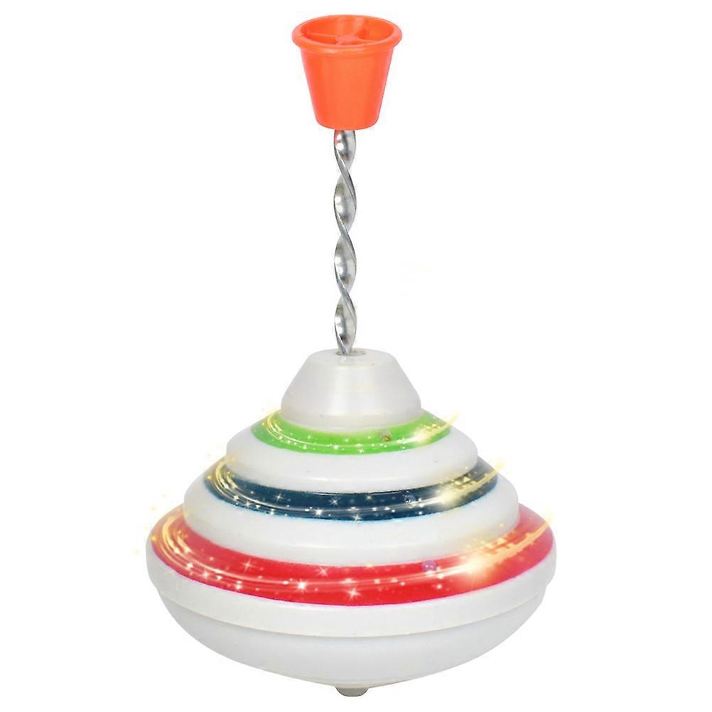 Push Down Spinning Top Toy with LED and Music Peg Top Hand Spinning Toy Gift for Kids