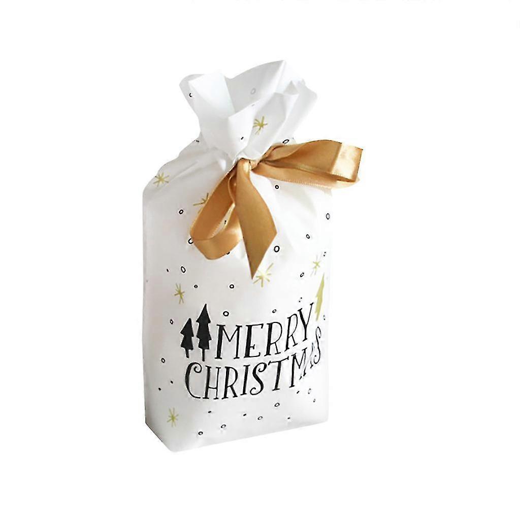 Christmas Pattern Candy Bag Snow Sweet Snowman Deer Plastic Drawstring Gift Bag