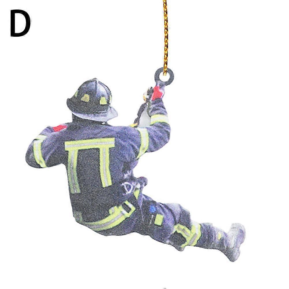 Christmas Ornament Hanging Decoration Firefighter Xmas New Pendant Tree