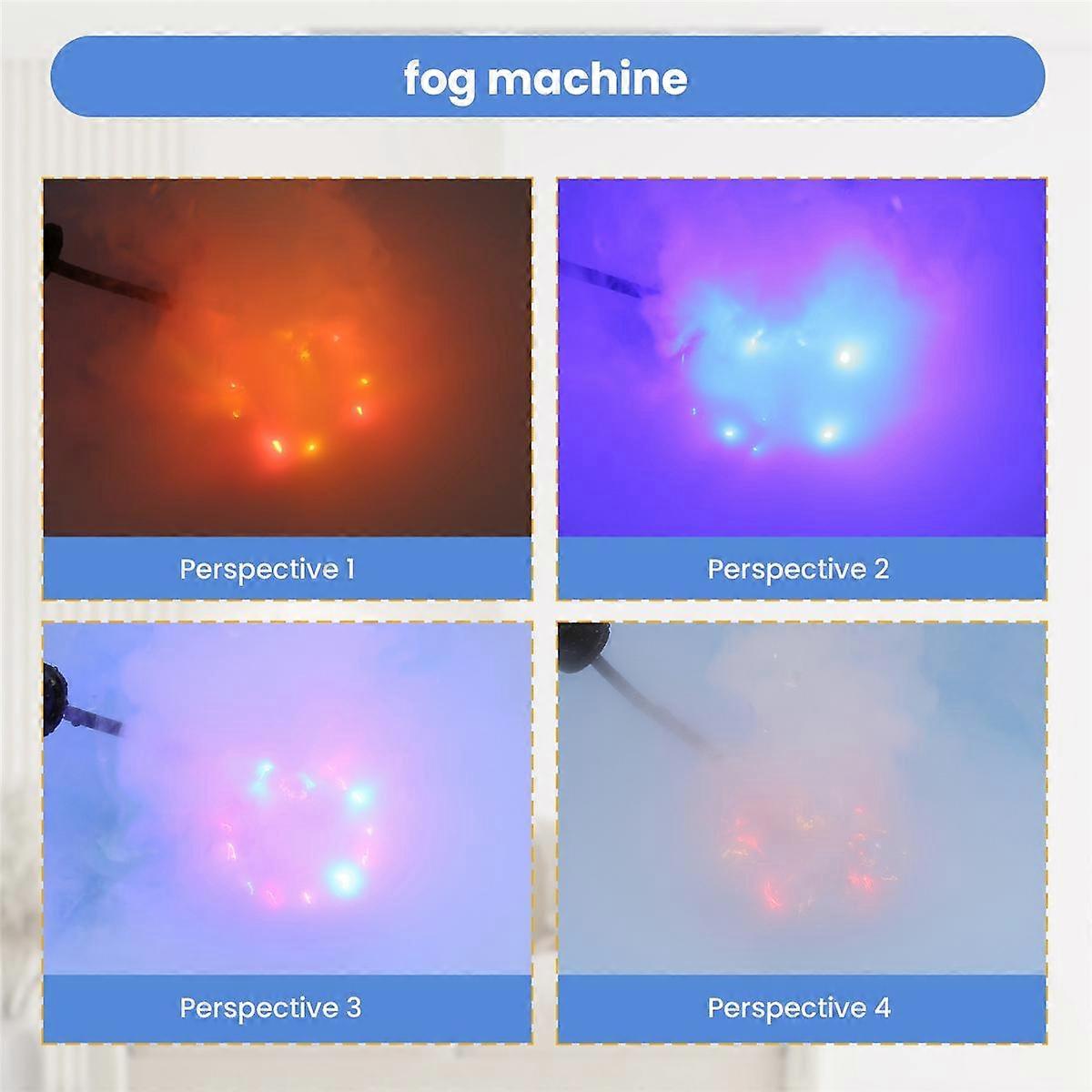 Halloween Mist Maker Fogger Fog Machine Fountain Mister Fogger Water Garden Pond Foggers with 12 LE