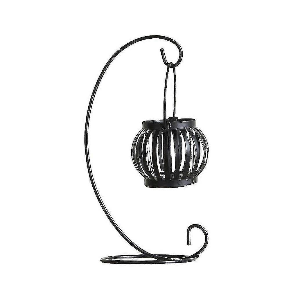 Retro Iron Hanging Lantern Pumpkin Candlestick Holder