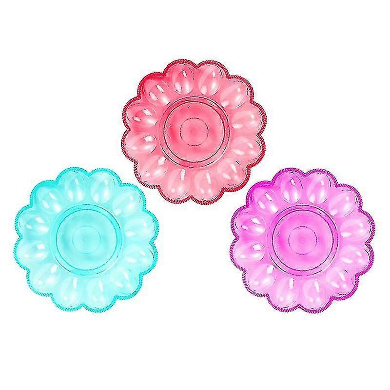 3pcs Egg Holding Trays Creative Delicate Multi-grids Egg Holders Practical Egg Holders