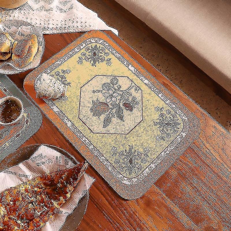 Vintage Leather Western Dining Mat, Insulation Mat 45*30cm