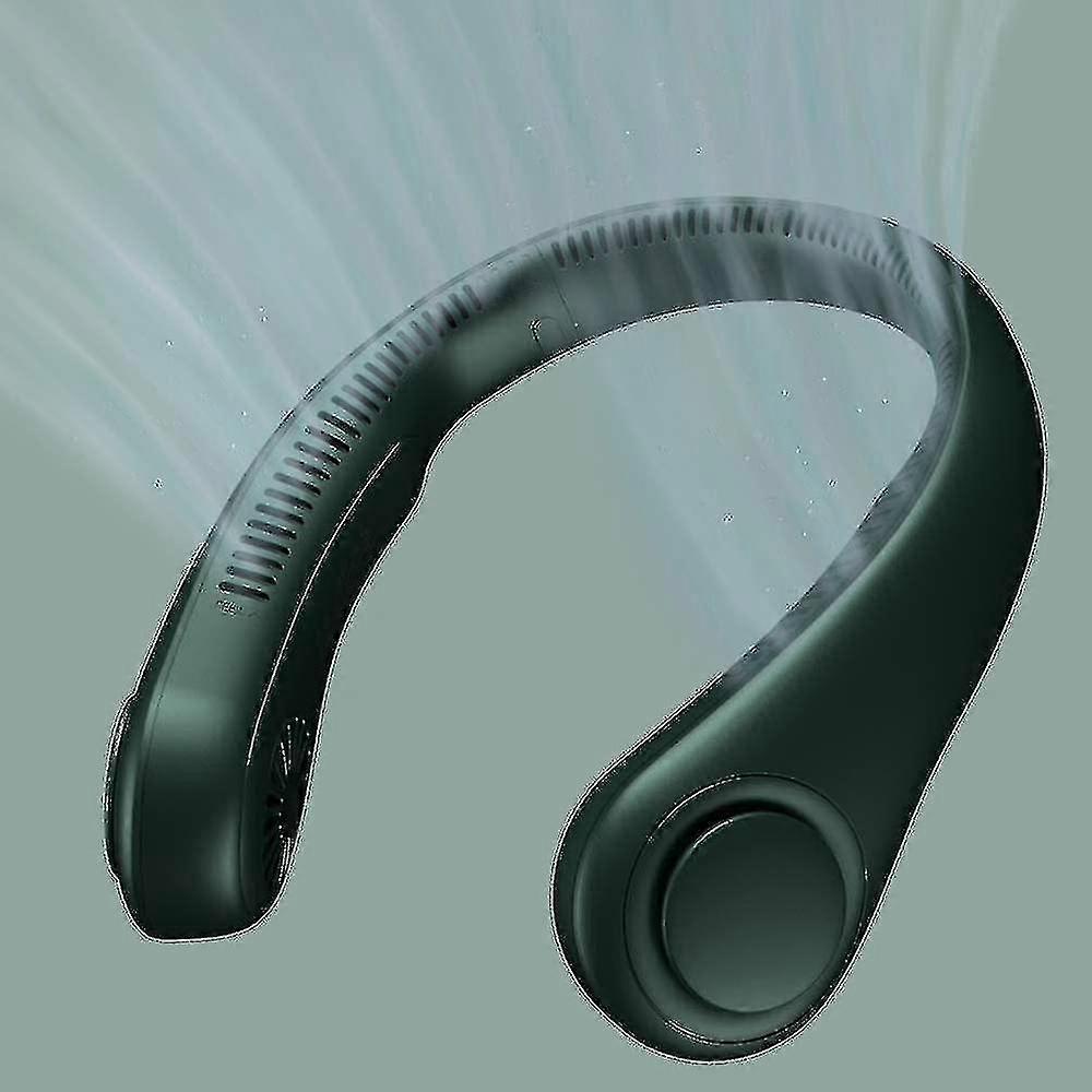 Portable Neck Fan Hands Bladeless Fan 4000 Mah Operated Wearable Personal Fan Leafless Recharable Ph  Usb Ed De