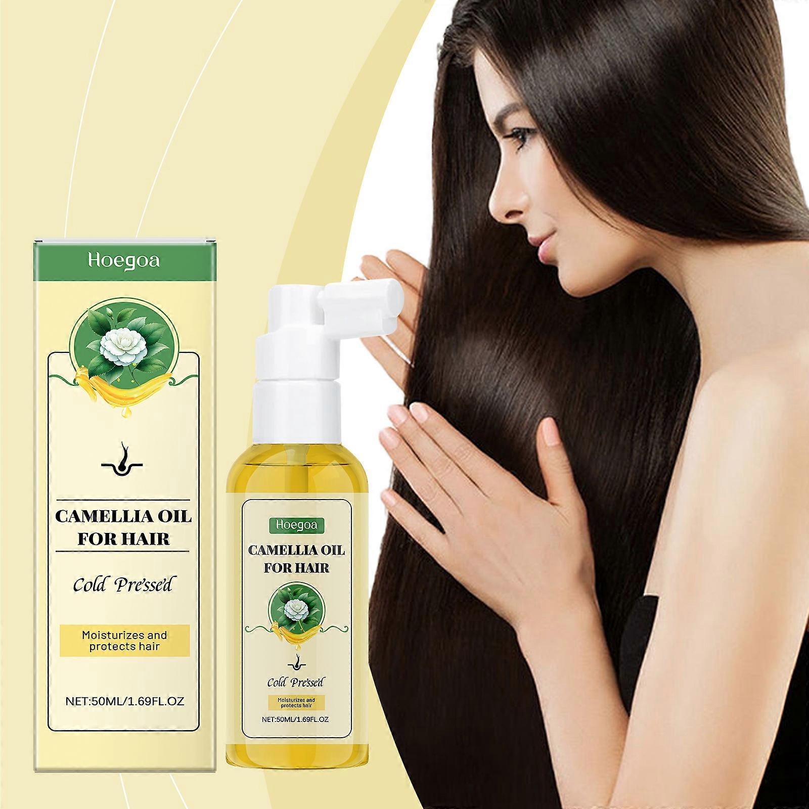 Camellia Oil For Hair, Cold Pressed Camellia Oil, Moisturizes and Protects Hair, Help Repair Damage and Reduce Split Ends