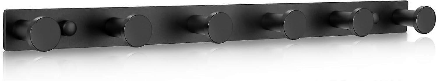 素敵な黒い壁に取り付けられたコートラック、6つのフック壁に取り付けられたコートフック、多目的壁に取り付けられたコートラック、玄関の寝室のバスルームネジ用のコートフック