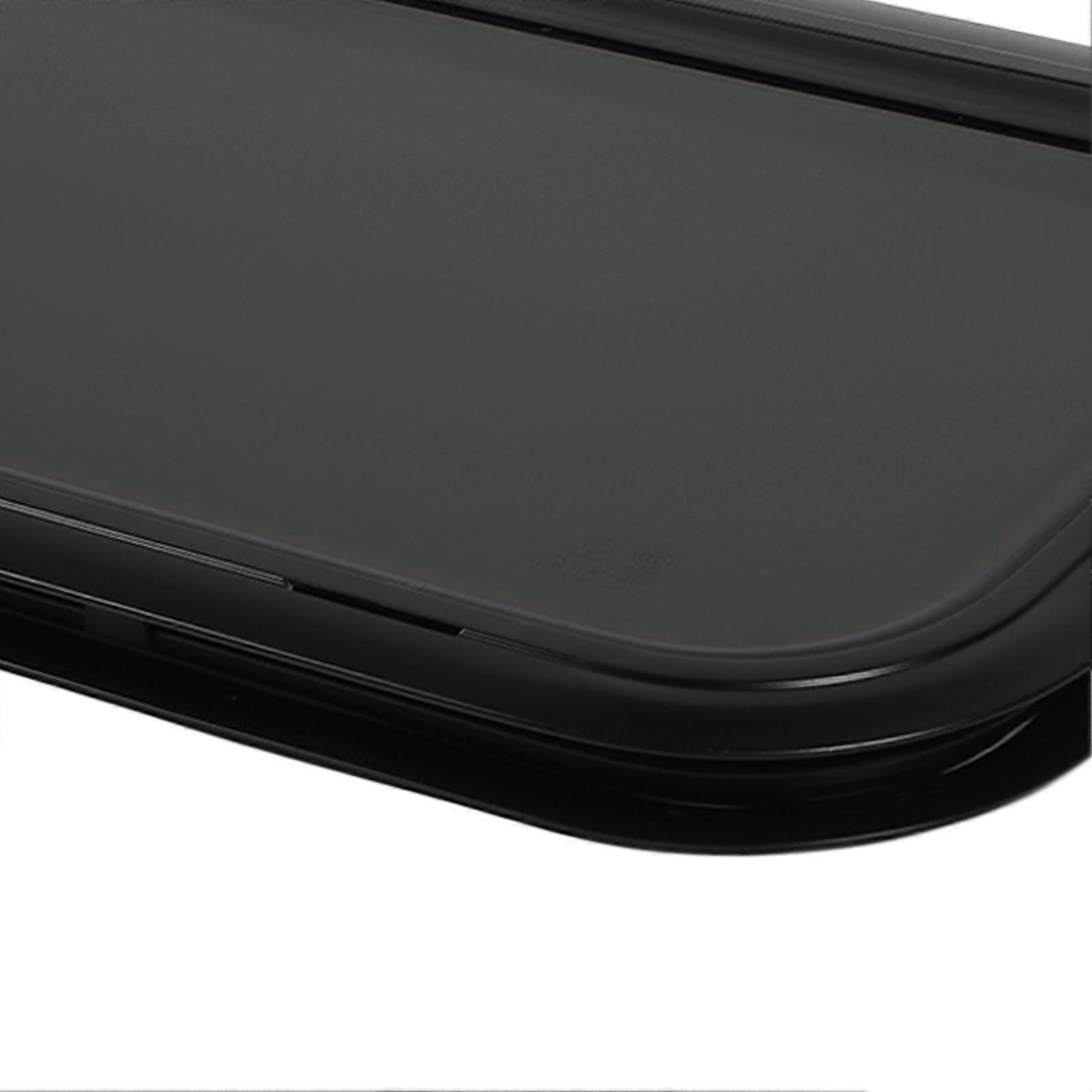 Fixed RV Window 900 X 400mm Aluminium Alloy Black Tempered Glass UV Blocking for Trailer Caravan Camper for 4853mm/1.92.1in Wall Thickness