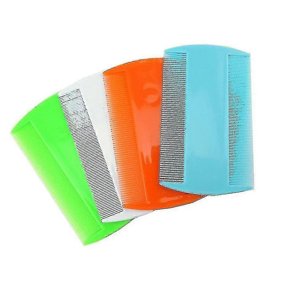 4 pcs διπλής όψης χτένες ψύλλων ψειρών, λεπτό δόντι περιποίησης γατών/σκυλιών/κατοικίδιων ζώων