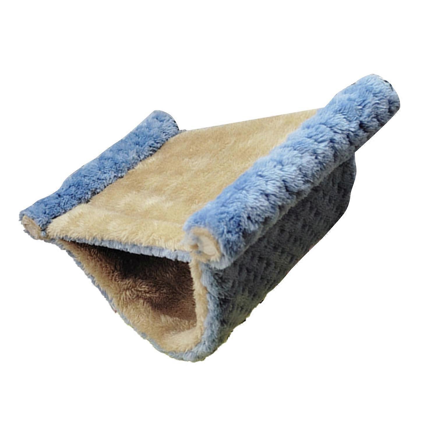 Small Animal Hammock Double Layer Easy to Clean Plush Hanging Hammock Bed for Squirrels Golden Bears