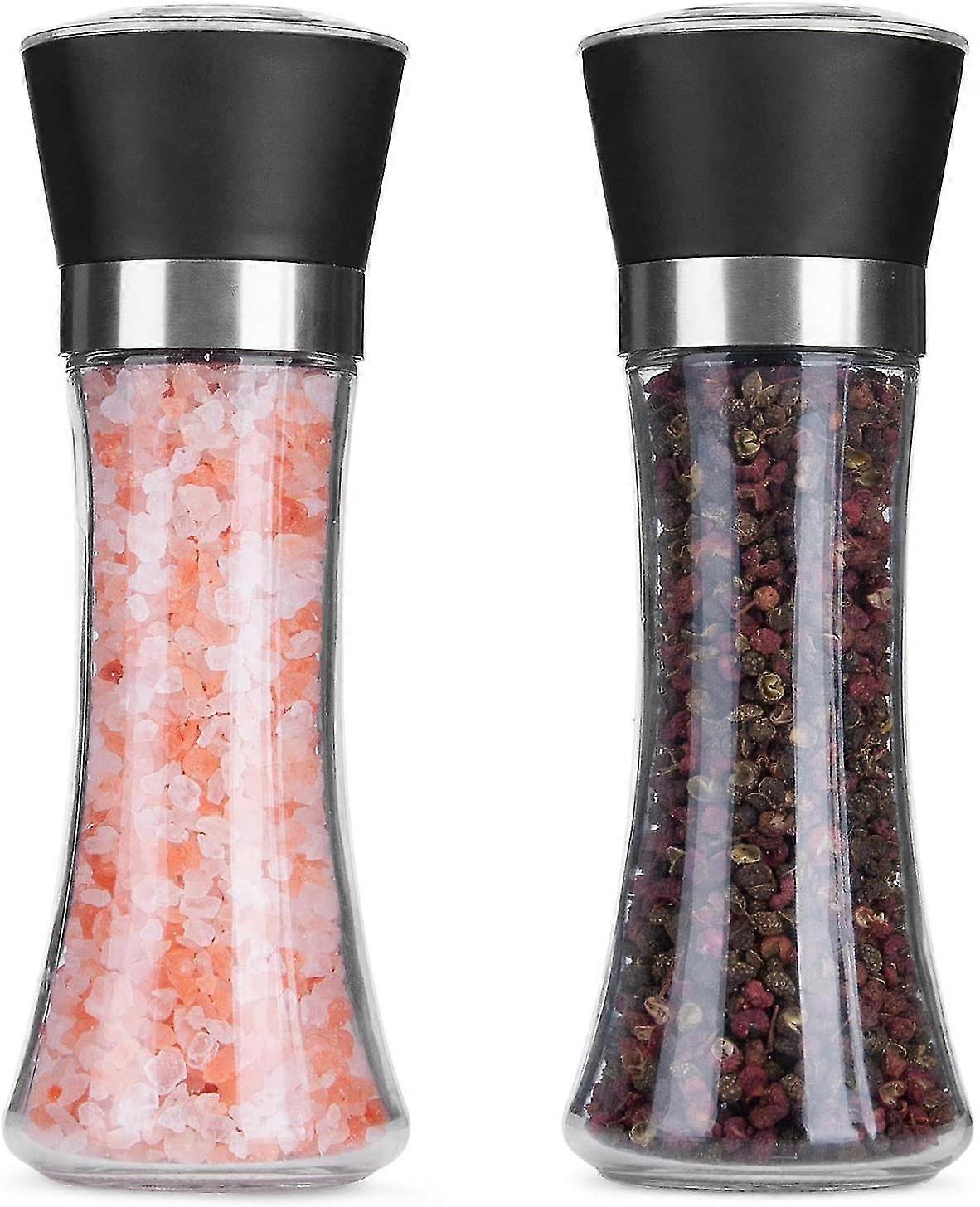 Salt And Pepper Mills Set,salt And Pepper Grinder Set With Adjustable