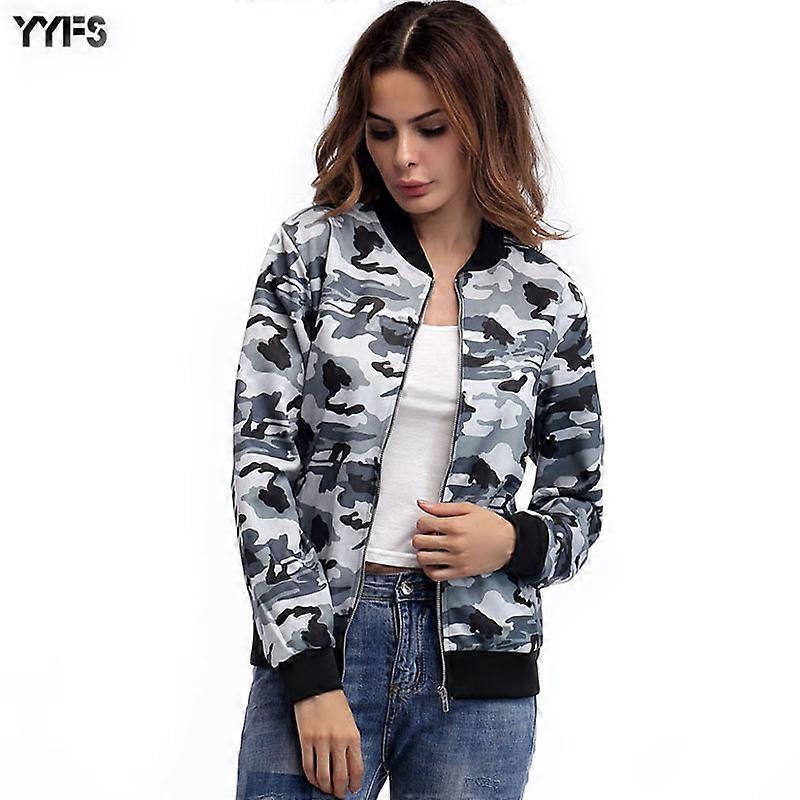 Camo Casual Long Sleeve Jacket Loose Baseball Jacket