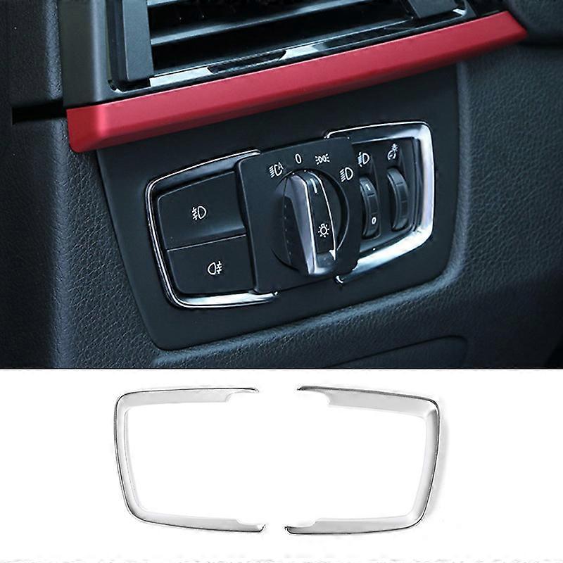 ABS Car Headlight Adjustment Switch Frame Trim Sticker Fit For BMW 1 2 3 4 Series F30 F31 F32 F34 F20 F21 F36 X5 F15 X6 F16
