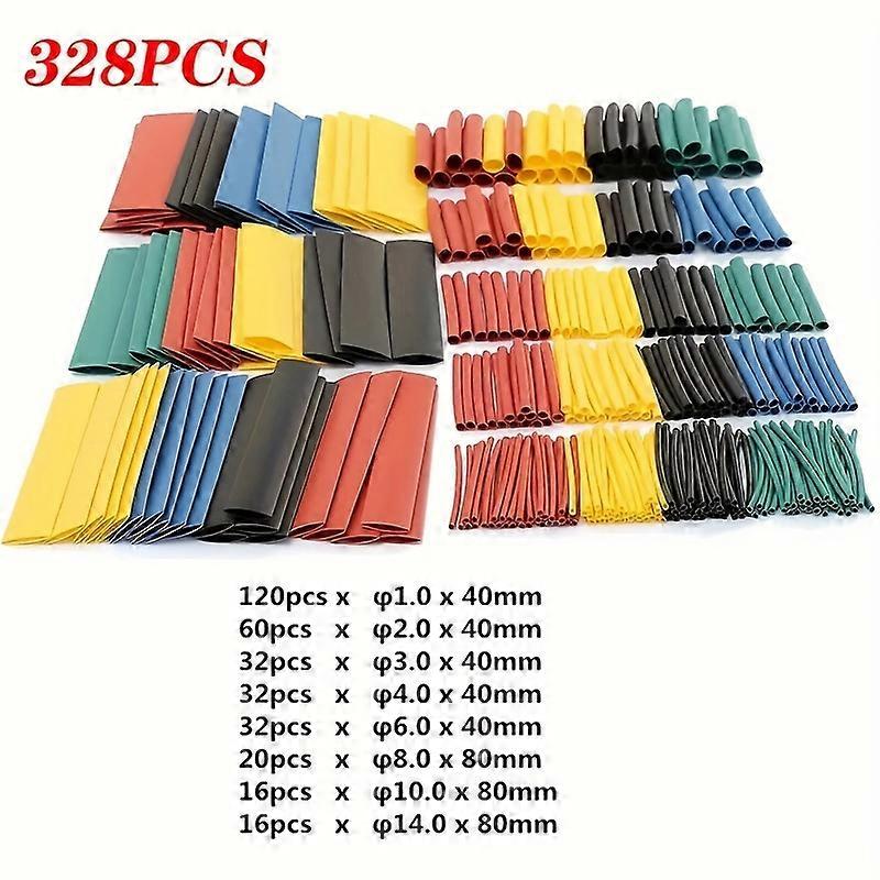 164/328pcs Flexible Heat Shrink Tube Set for Insulated Wire Joint Protection and Waterproofing - Ideal for Charging Data Cable Repair