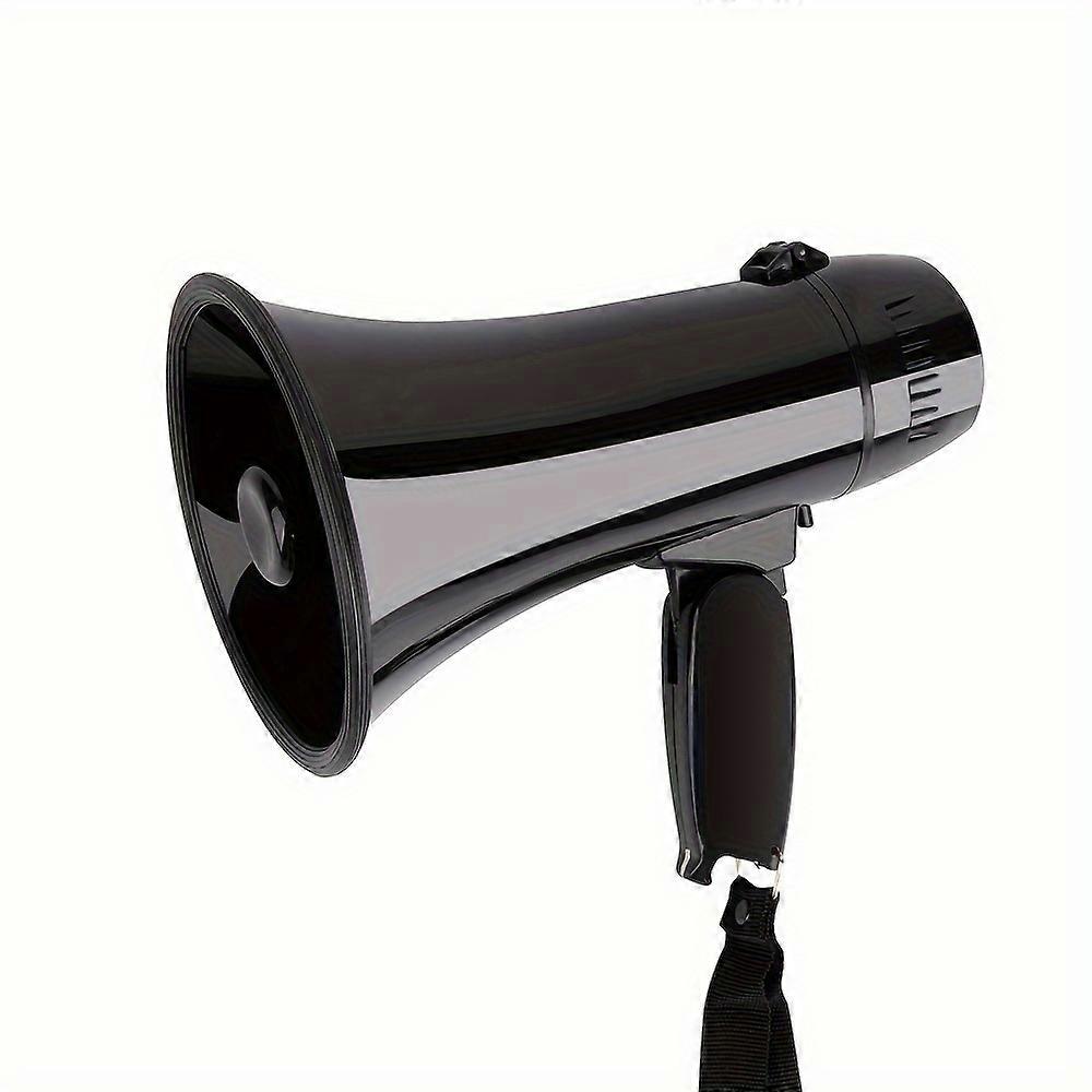 Portable Megaphone Bullhorn, 20 Watt Power Megaphone Speaker, Voice And Alarm Modes With Volume Control And Strap