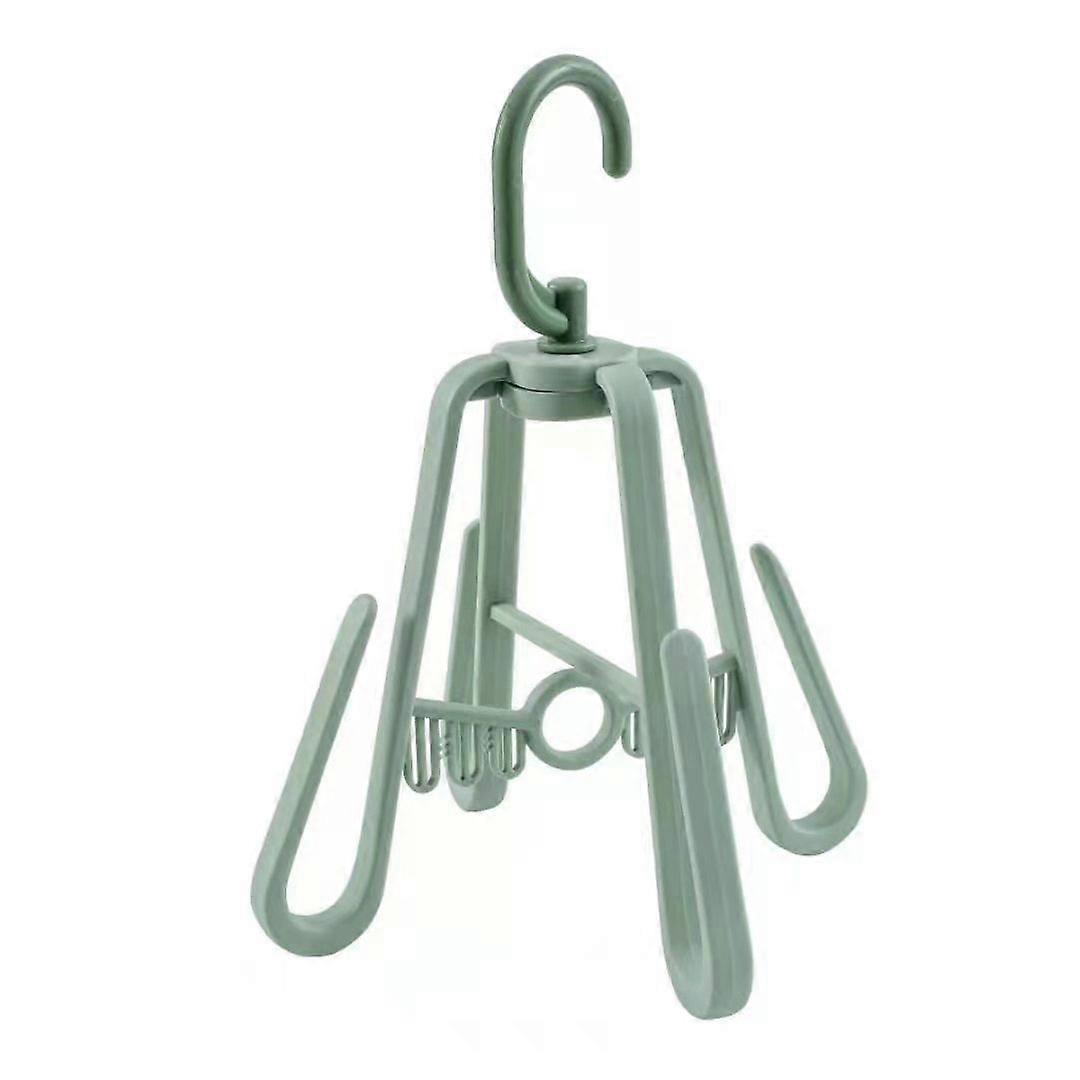 Multifunctional Shoe Rack Windproof Double Sun Rotating Foldable Drying Rack green