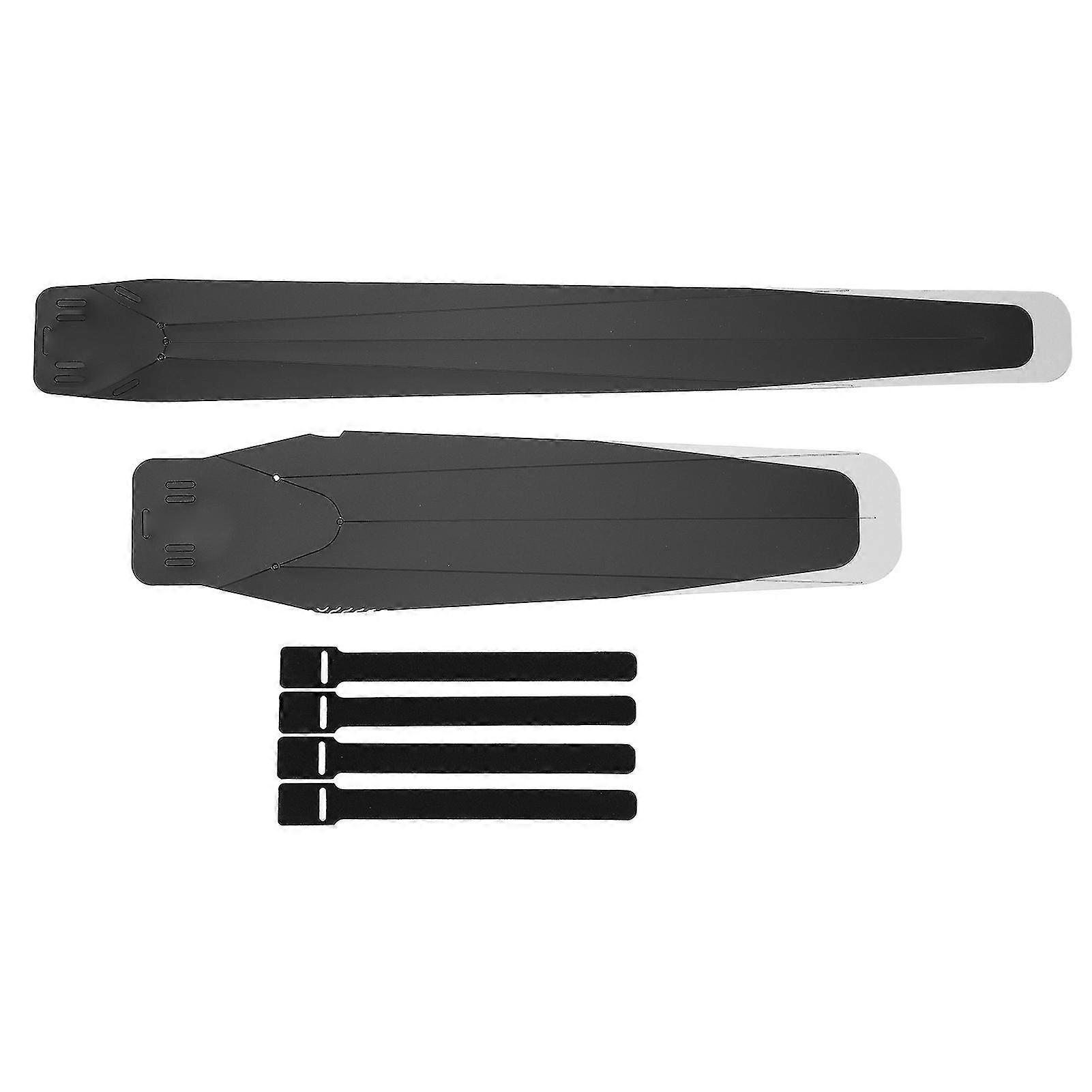 Universal Resin Bike Fender Mudguard Set - Front and Rear, Black