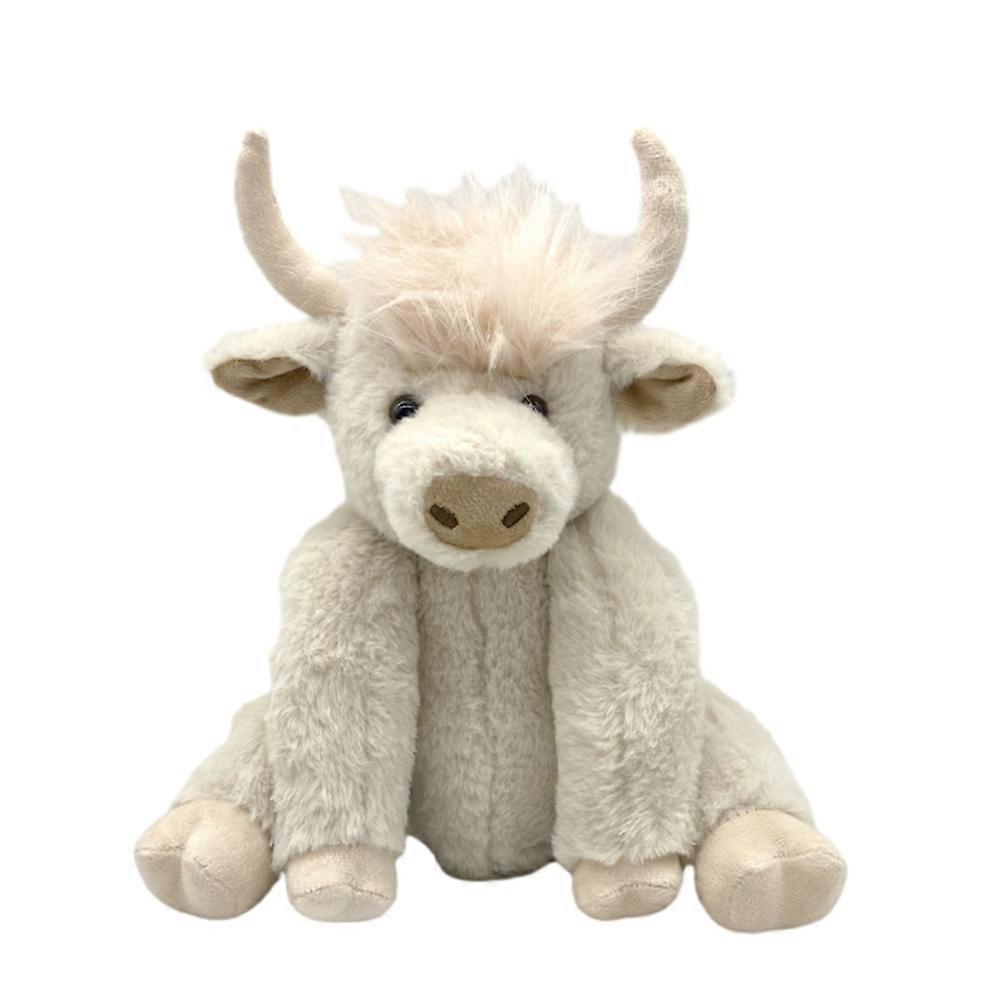 Funthy Scottish Highland Cow Plush, Realistic Cow Stuffed Animals Soft Farm Plushie
