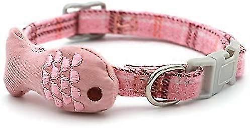 魚の装飾と猫の襟、小さな犬&猫の安全ペットの首輪クイックリリースバックルのための子猫の子猫のネックレス