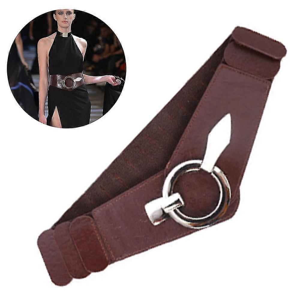 Damesmode Vintage brede elastische stretch taille riem met interlock