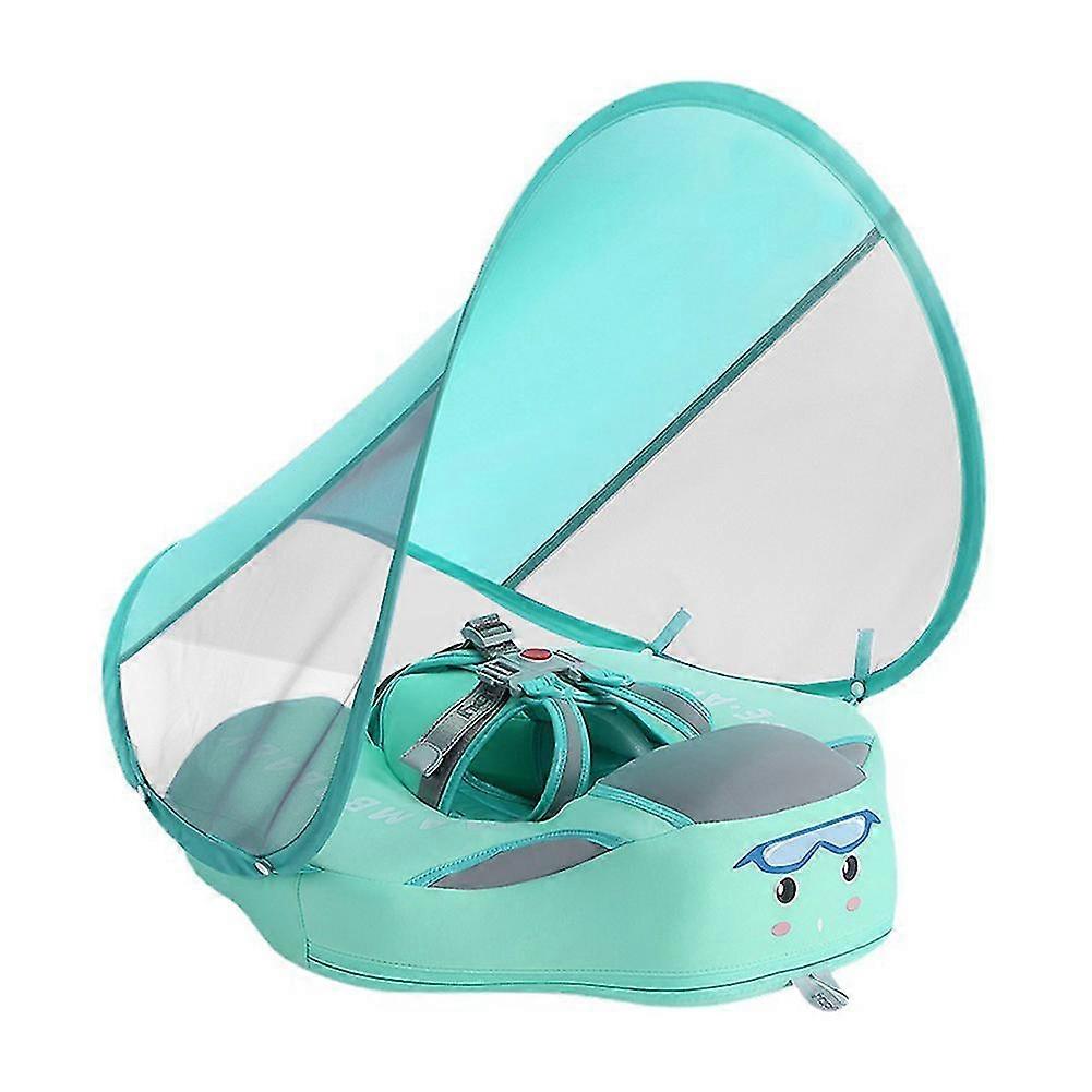 Scarpe da ginnastica da nuoto intelligenti premium con cappottina senza gonfiaggio anelli da nuoto per bambini a tenuta stagna Verde