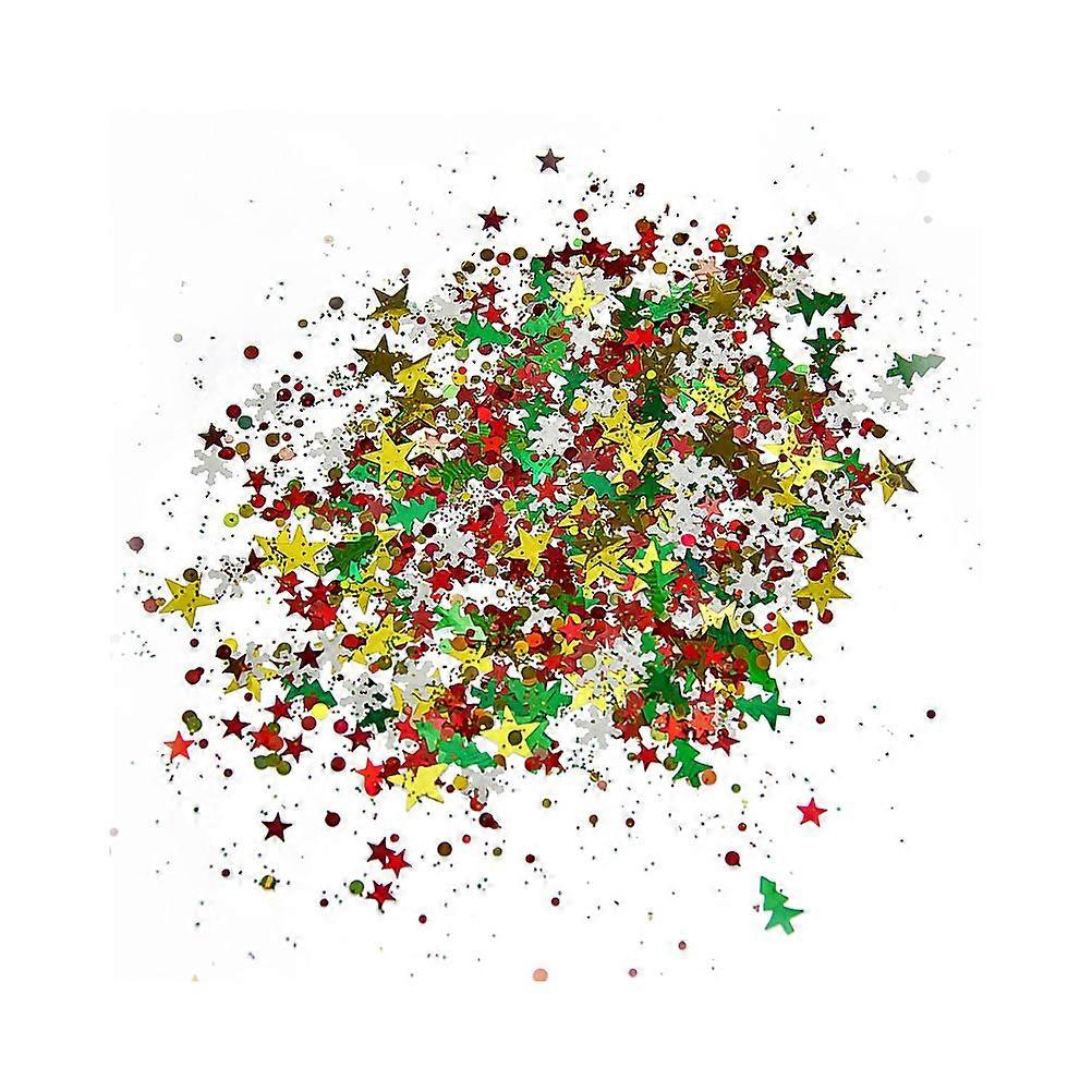 2 Packs of 20G Christmas Sequins Glitter Powder Sequins Decor (Random Color)