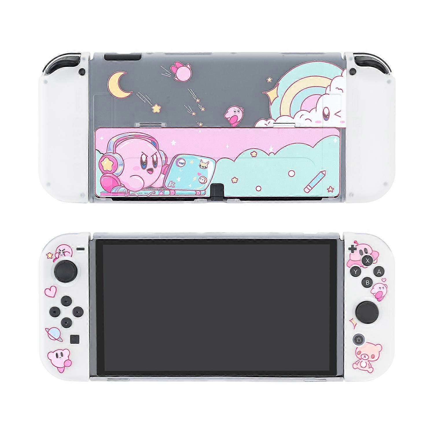 Anime Funda Nintendo Switch OLED Protective Case Soft TPU White Cover  Controller Game Housing Switch OLED Accessories