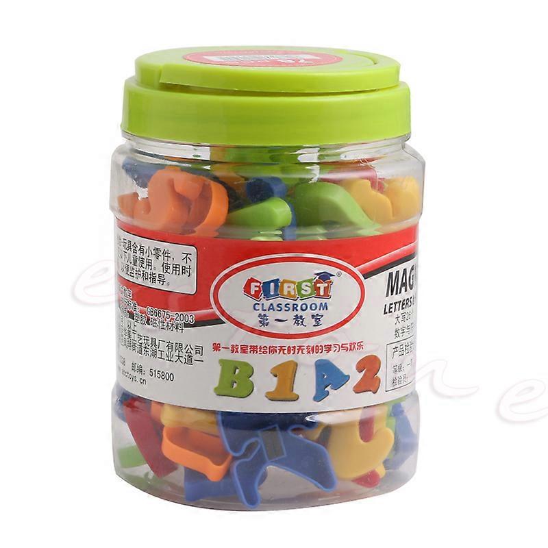 78 قطعة الحروف المغناطيسية أرقام الأبجدية العاصمة وأقل لحالة تعلم لعبة ني