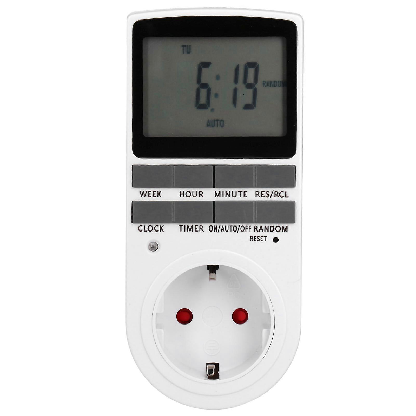 Digital Programmable Outlet Timer Smart Timing Switch Socket Accessory for Lamp Fan