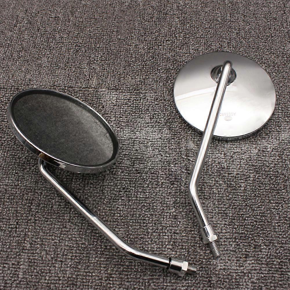 8 10mm Motorcycle Mirror Chrome Round Scooter Rear View Mirrors Universal For Vespa Sprint GTS LX Piaggio Suzuki gn 125 Honda CG