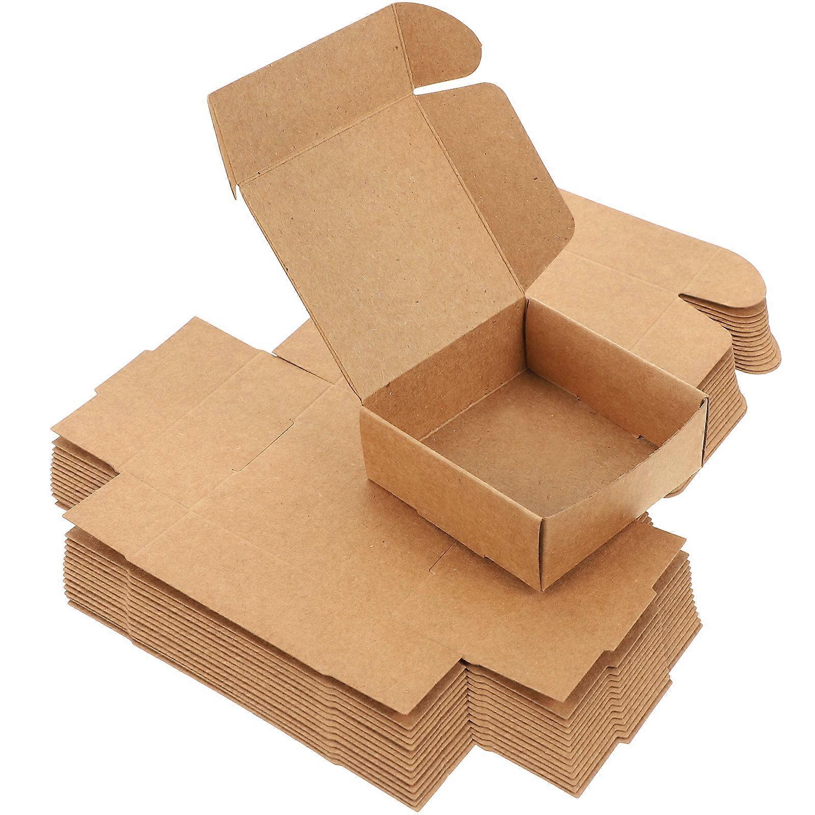 15pcs Empty Kraft Paper Box Soap Packing Case Vintage Gift Box Soap Wrapping Cases