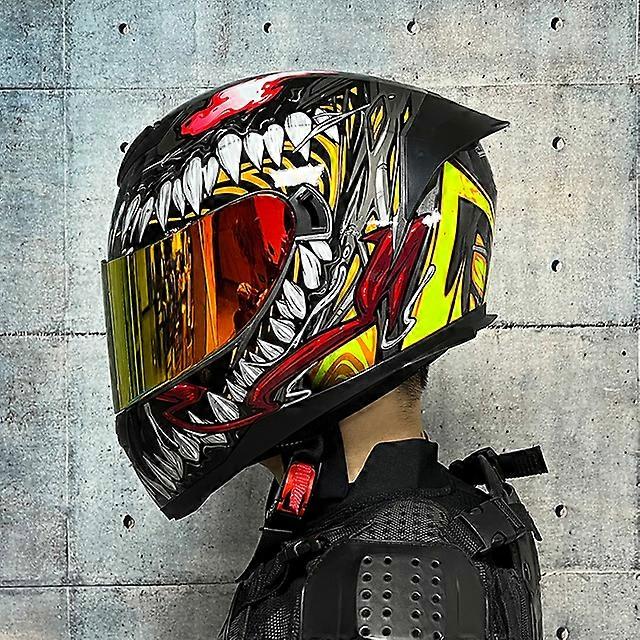 JIEKAI Motorcycle helmet motocross Crash helmet cascos para moto Long tail wing double lens This year's new Professional Racing