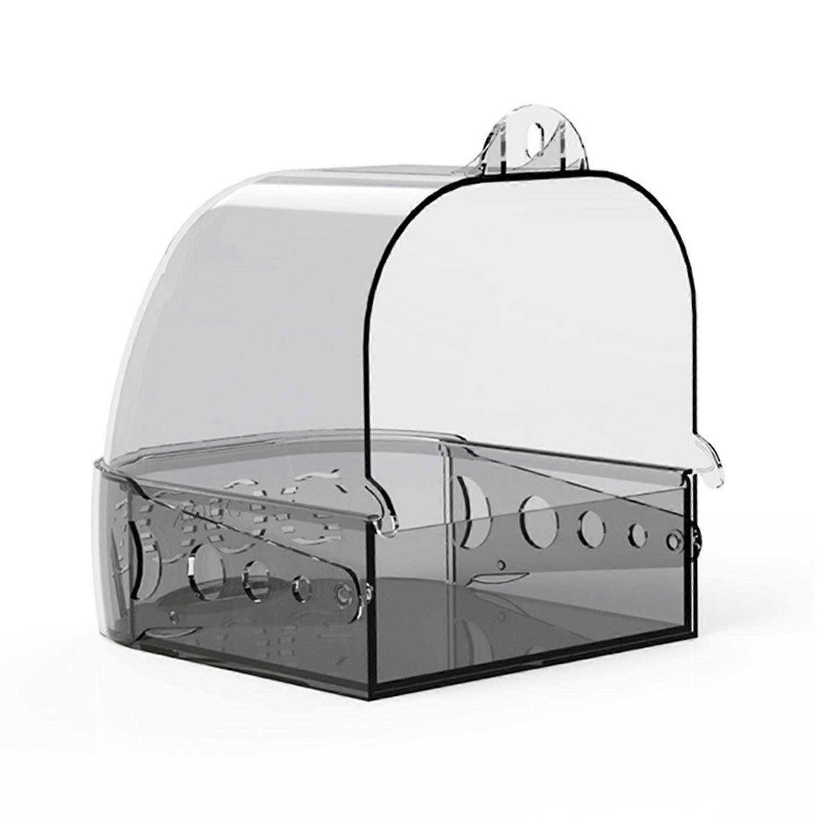 Large Bird Bath with Clear View, for Greys,Amazons,Conures,Cockatiels,Parakeet