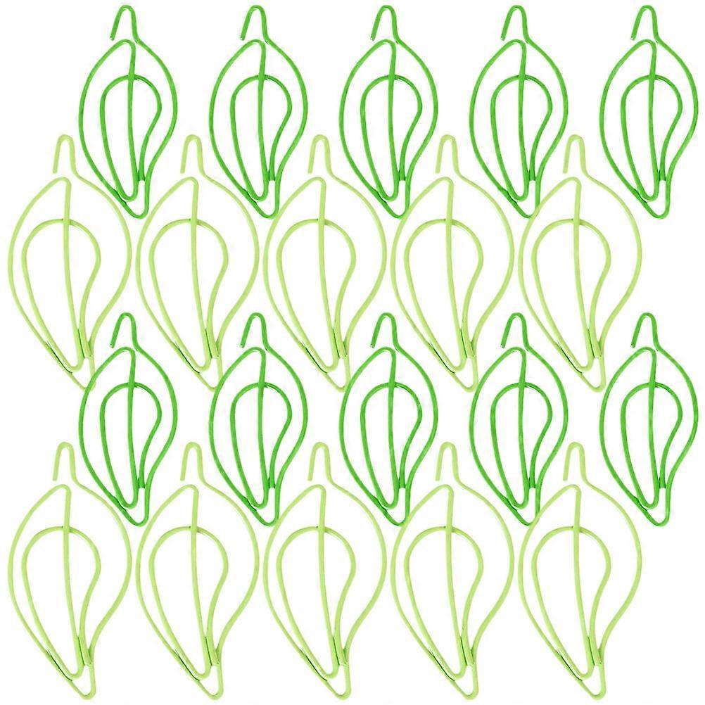 30pcs Paper Clips Leaf Shaped Paper Clips File Document Paper Clips for Office School