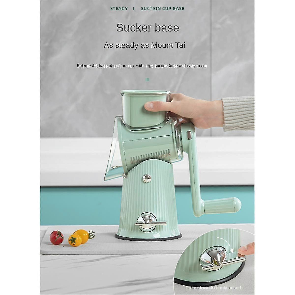 Cheese Grater With Handle With 5 Interchangeable Blades,multifunctional Potato And Radish Slicing A