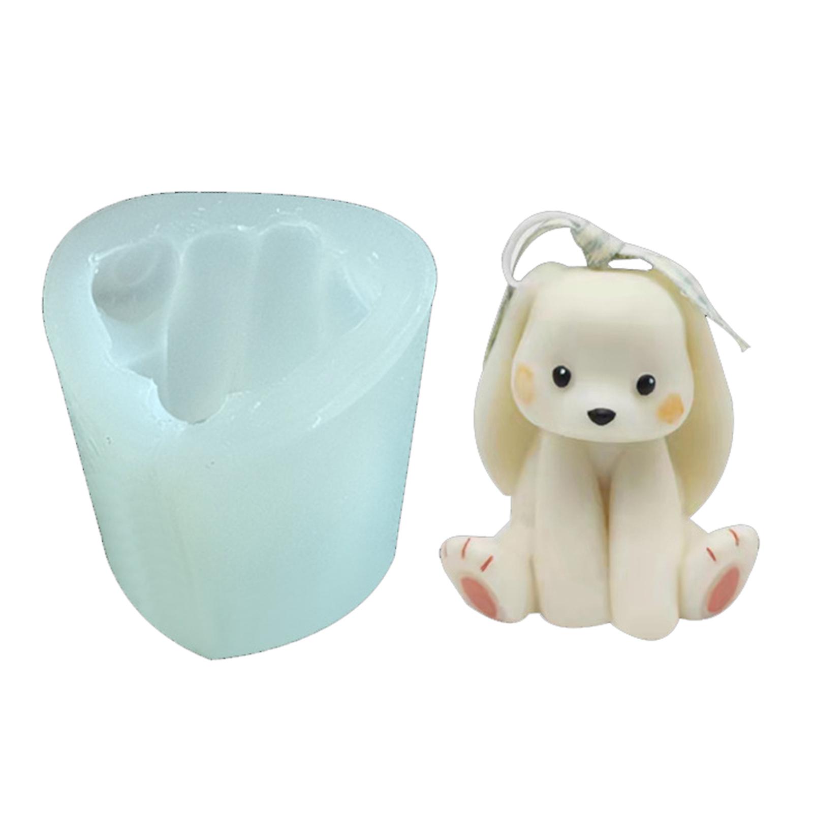 Silicone Candle Mould Cartoon Rabbit Shaped Silicone Material for Kitchen Baking