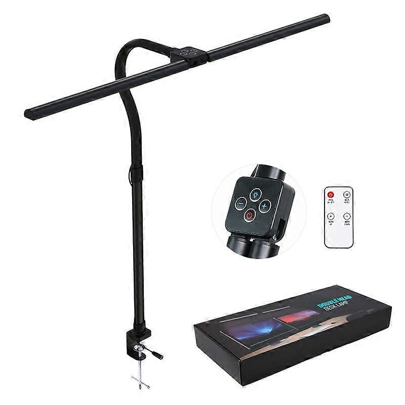 Dual Head LED Desk Lamp with Remote Control, Architect Table Lamp for Home, Office Lighting, 5 Document Modes, 5 Dimming