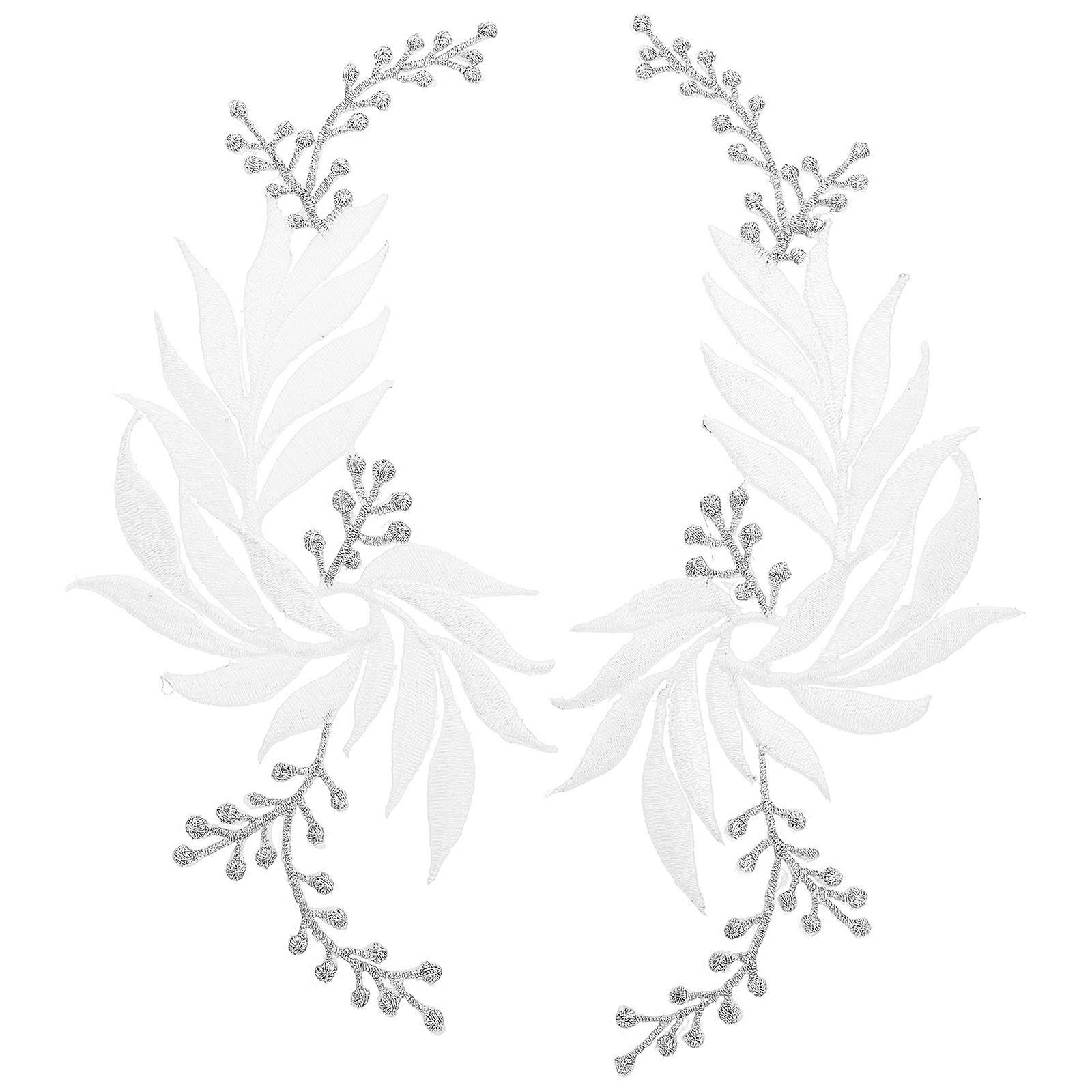 2stk DIY tøj patches broderet applikation broderi tøj jern på patch