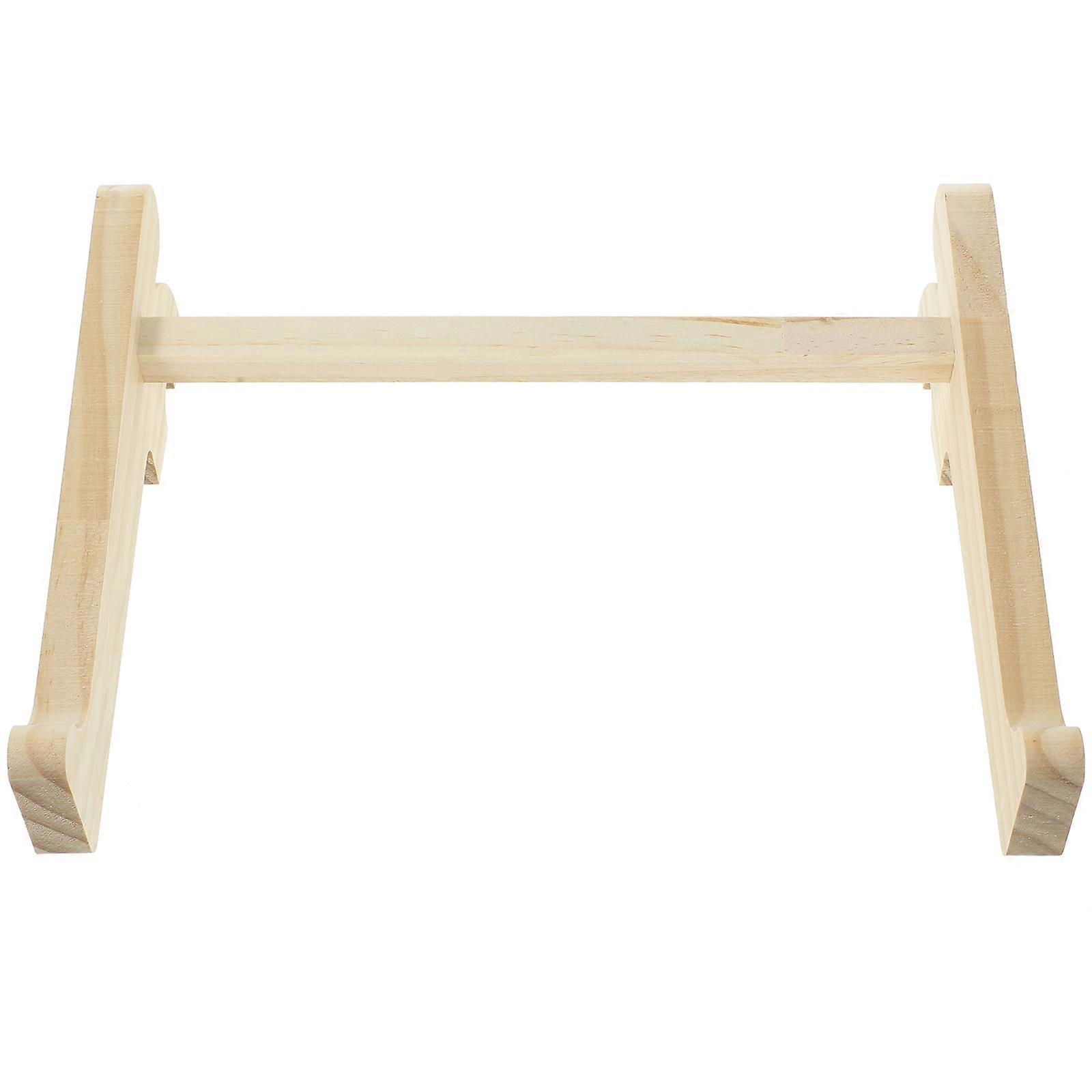 Solid Wood Laptop Stand Desktop Vertical Heightening Stand for Home Office