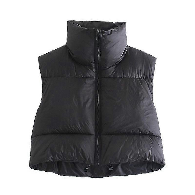 Women's Winter Crop Vest Lightweight Sleeveless Warm Outerwear