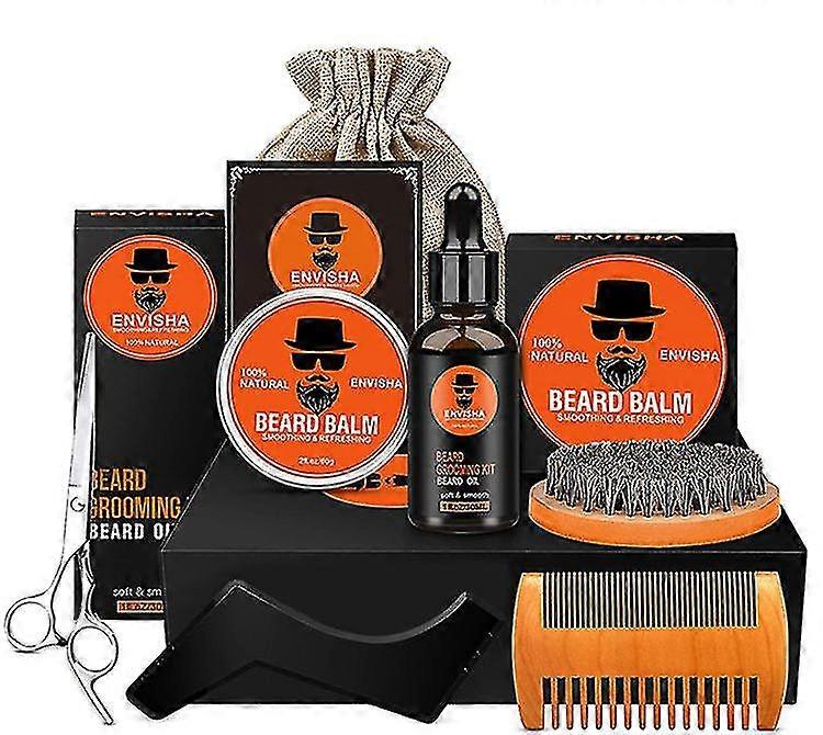 مجموعة العناية باللحية للرجال Envisha مجموعة اللحية مجموعة اللحية كريم اللحية 7 قطع مجموعة