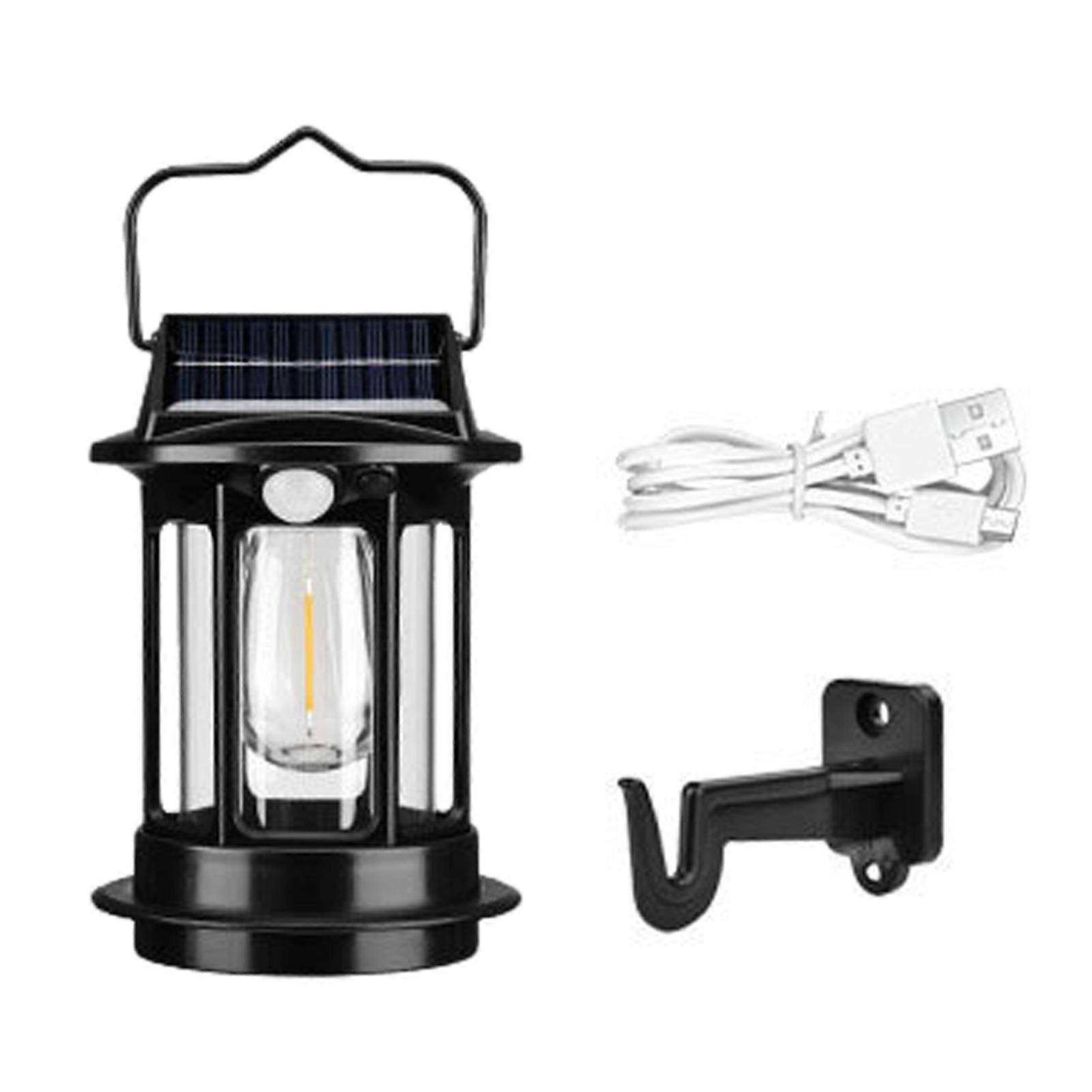 Solar Hanging Lantern Camping Light with Handle High Brightness IP65 Waterproof Motion Sensor Solar Powered Tent Lamp LED Light QingHai