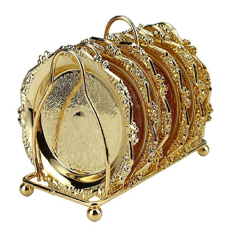 6Pcs/Set Heat Resistant Alloy Coffee Coaster Bracket Cup Tea Mat Pad Tableware