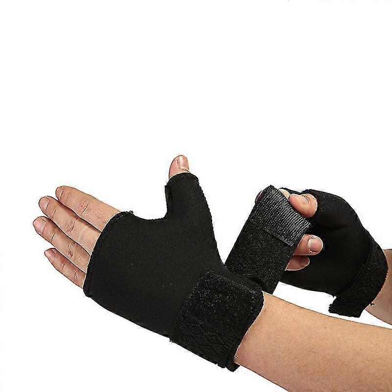 1 paire de gants de boxe doux respirant réglable demi-doigt gant support universel