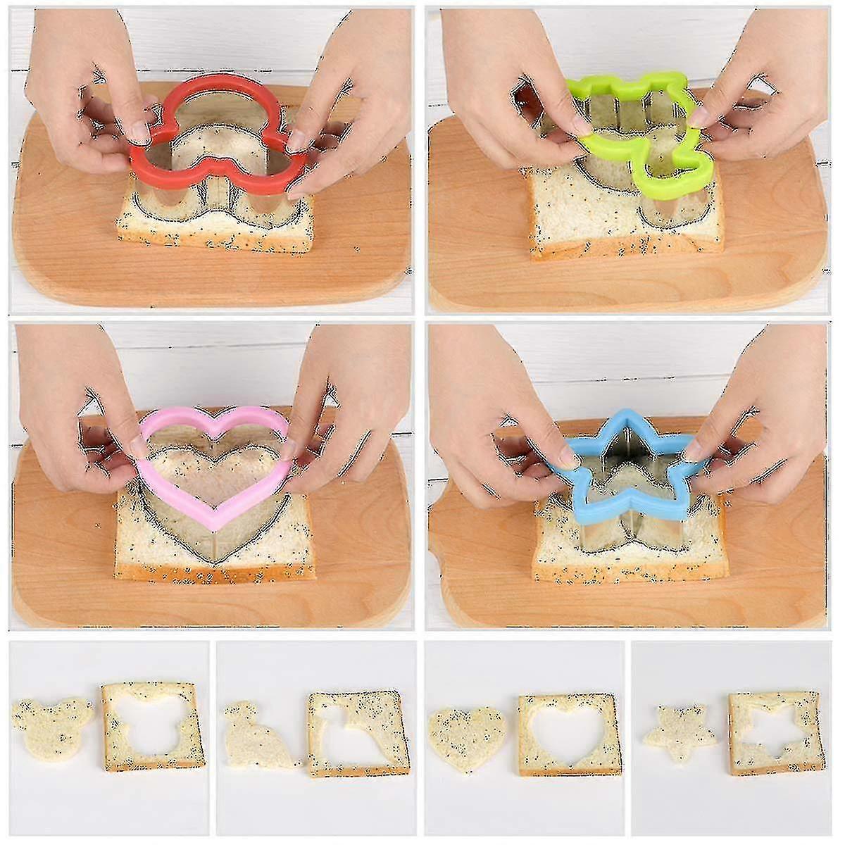 Cookie Cutters For Kids 10 Pcs, Sandwich Cutters Include Mickey Mouse