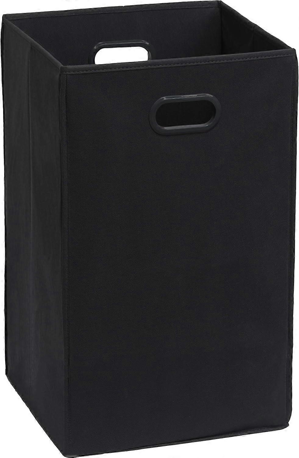 pleHouseware Foldable Closet Laundry Hamper Basket, Beige Black