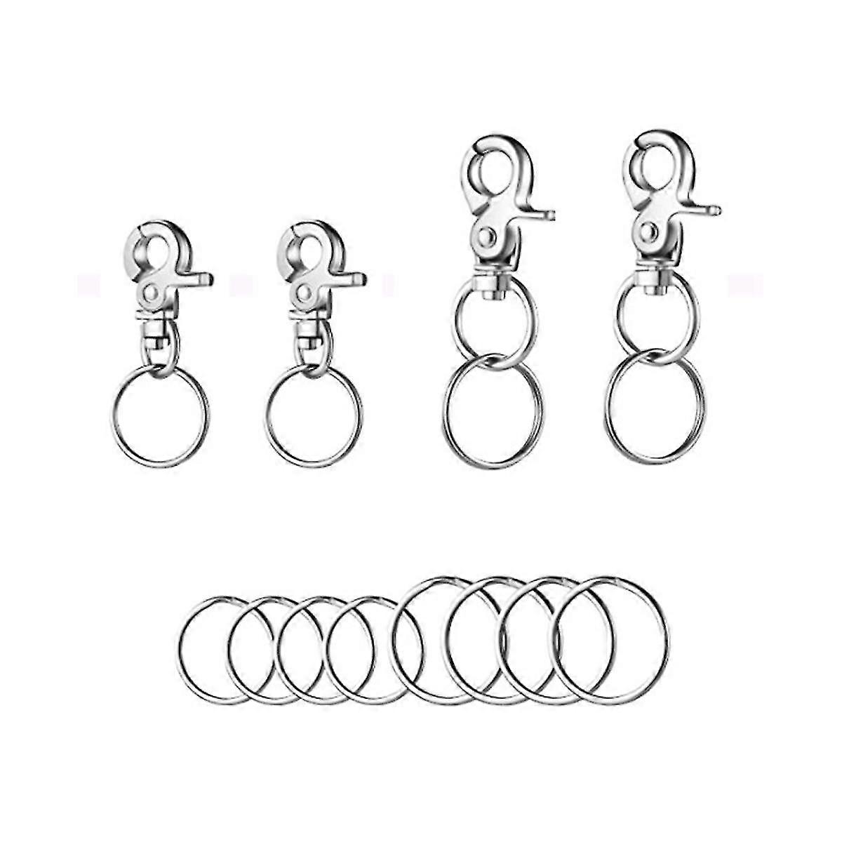 Pet Holder Pet With Loop Fish Mouth Dog Buckle Quick Buckle, 4 Dog Tag Keychains With 12pcs Rings