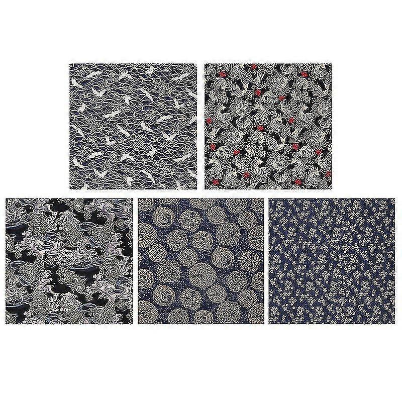 Japanisches Patchwork-Stoffset, Stoff für Patchwork im japanischen Stil, 5er-Set