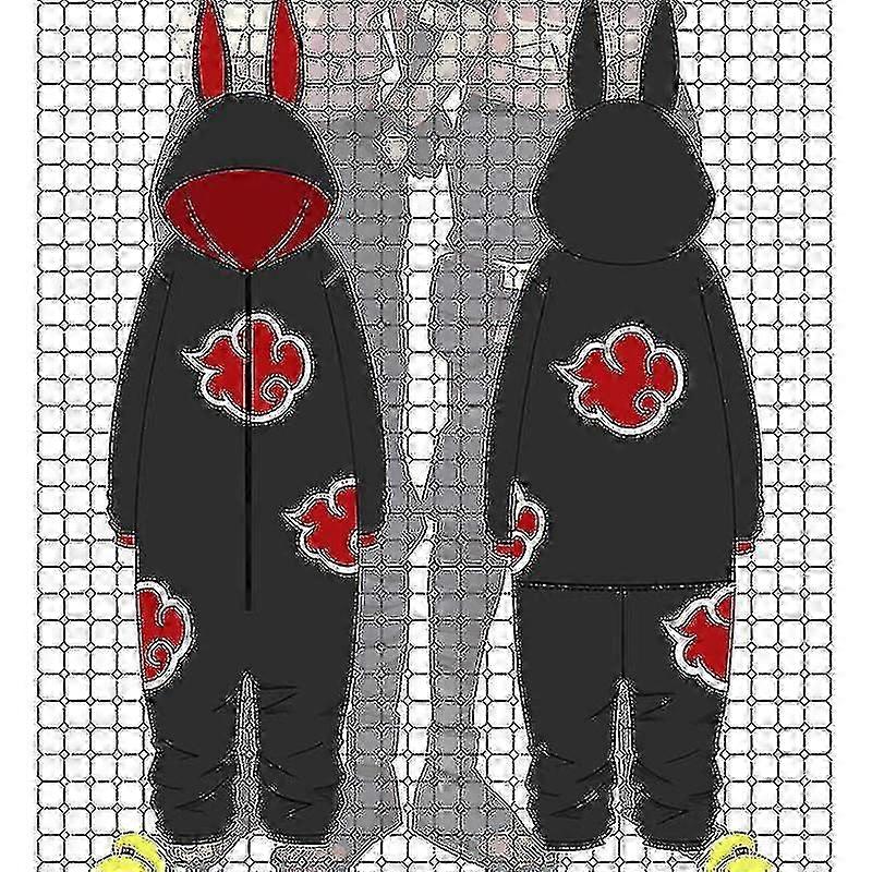 2023 Akatsuki פיג'מת פלנל אנימה תחפושות קוספליי נשים גברים Onesie בגדי שינה חורף פיג'מה חמה חתיכה אחת פיג'מה יוניסקס