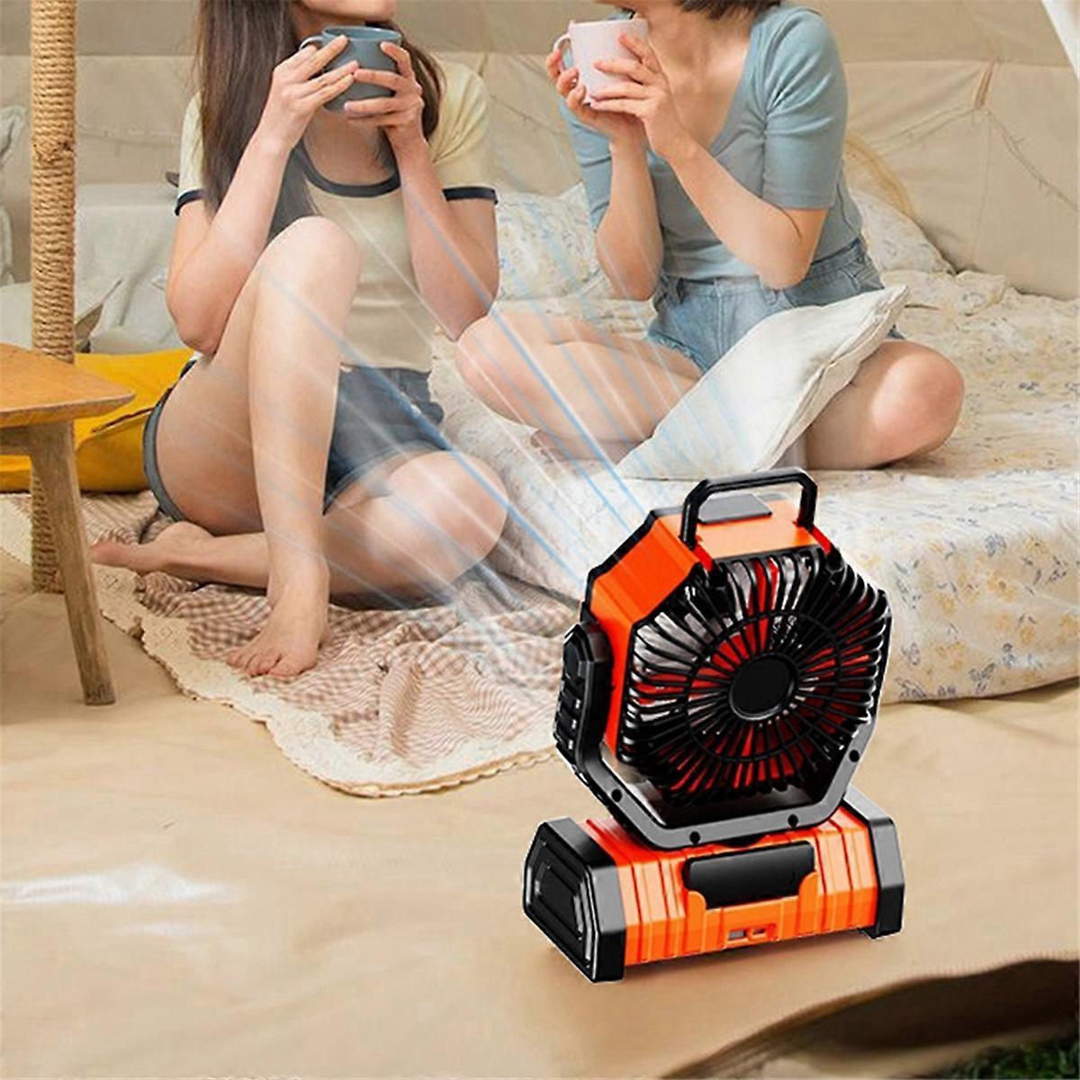 Outdoor Camping Fan with Light, 20000mAh Rechargeable, High Capacity, Long Lasting for Fishing and